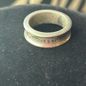 Vintage Tiffany and Co 1837 sterling silver ring, size 9